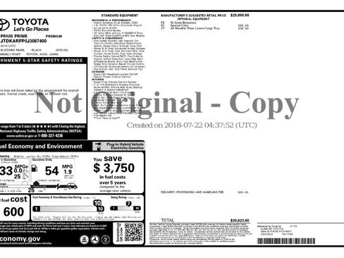 Used 2018 Toyota Prius Prime Premium image 2