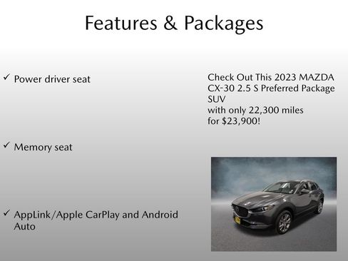 Certified 2023 MAZDA CX-30 AWD 2.5 S w/ Preferred Package image 4