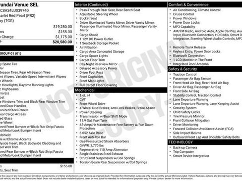 Used 2020 Hyundai Venue SEL image 40