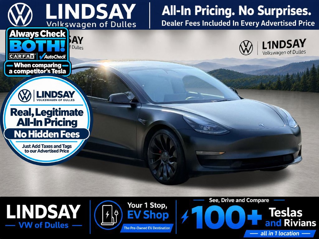 Used 2022 Tesla Model 3 Performance AWD/4WD image 1