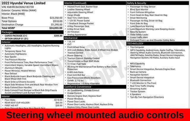 Used 2022 Hyundai Venue Limited w/ Cargo Package FWD image 21