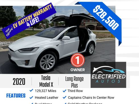 Used 2020 Tesla Model X Long Range AWD/4WD image 1