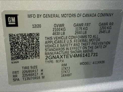 Used 2021 Chevrolet Equinox LT w/ LPO, Cargo Package image 29