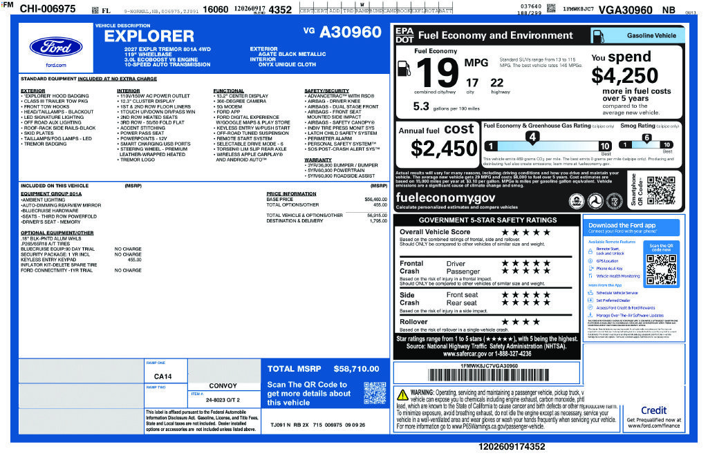 New 2027 Ford Explorer Tremor AWD/4WD image 11