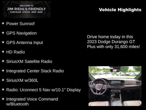 Used 2023 Dodge Durango GT AWD/4WD image 5