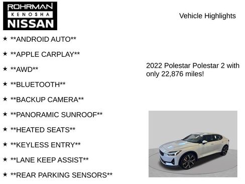 Used 2022 Polestar Polestar 2 w/ Performance Package AWD/4WD image 8