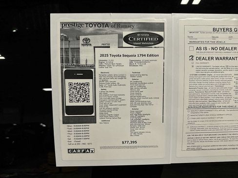 Used 2025 Toyota Sequoia 1794 Edition w/ TRD Off-Road Package AWD/4WD image 13