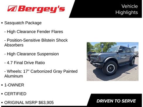 Certified 2025 Ford Bronco Badlands w/ Sasquatch Package AWD/4WD image 5