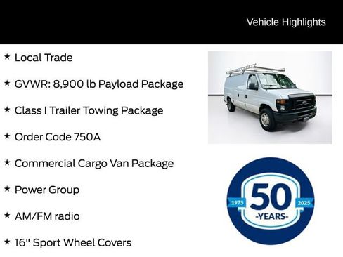Used 2012 Ford E-250 and Econoline 250 w/ Commercial Cargo Van Pkg RWD image 6