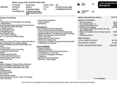 Used 2023 Lexus GX 460 Premium w/ Premium Plus Package image 3