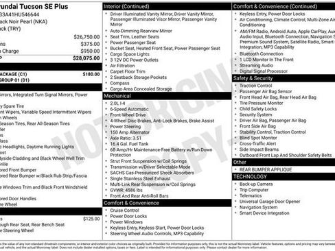 Used 2017 Hyundai Tucson SE Plus w/ Cargo Package FWD image 10