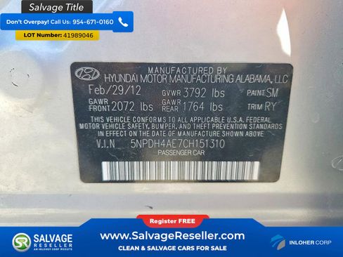 Used 2012 Hyundai Elantra Limited w/ Technology Pkg 5 image 3