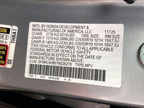 New 2026 Honda Odyssey Touring image 20