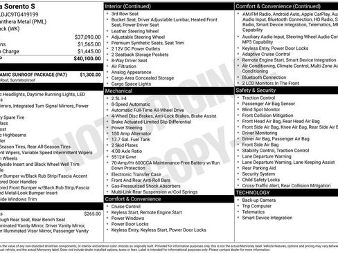 New 2026 Kia Sorento S w/ S Panoramic Sunroof Package image 2