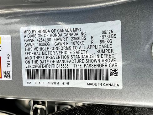 New 2026 Honda Civic Sport image 18