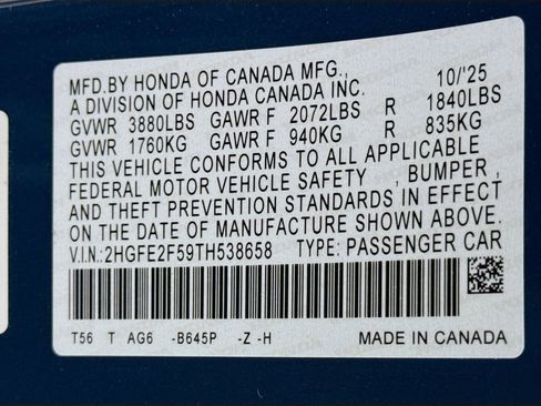 New 2026 Honda Civic Sport image 29