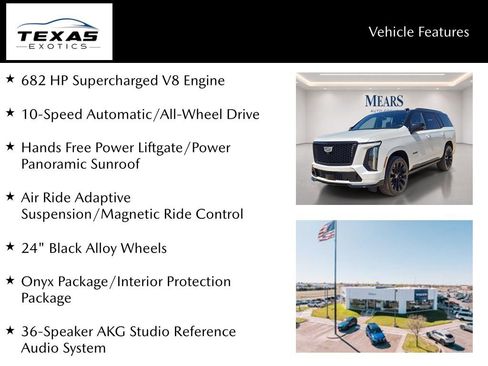 Used 2025 Cadillac Escalade V w/ LPO, ONYX Package AWD/4WD image 2