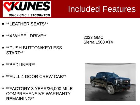 Used 2023 GMC Sierra 1500 AT4 w/ AT4 Preferred Package AWD/4WD image 3