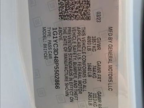 Certified 2023 Chevrolet Corvette Stingray Premium Conv image 16