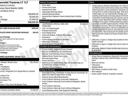 New 2027 Chevrolet Traverse LT w/ LPO, Floor Liner Package FWD image 27