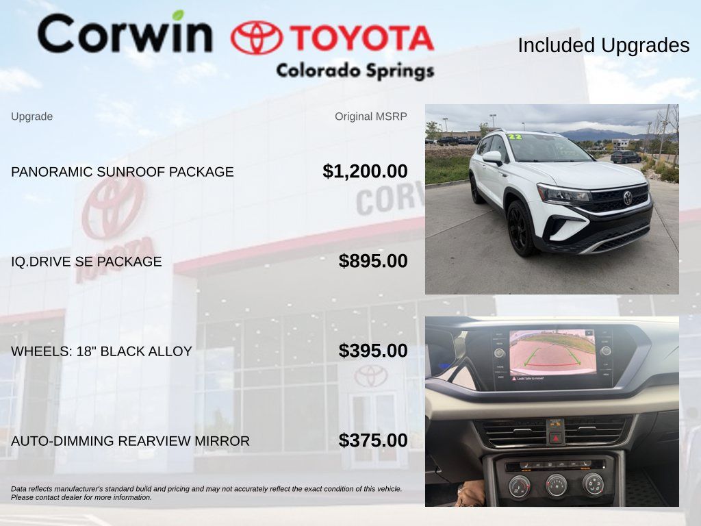 Used 2022 Volkswagen Taos SE w/ Panoramic Sunroof Package AWD/4WD image 4