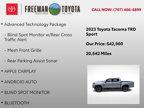 Used 2023 Toyota Tacoma TRD Sport w/ Advanced Technology Package AWD/4WD image 5