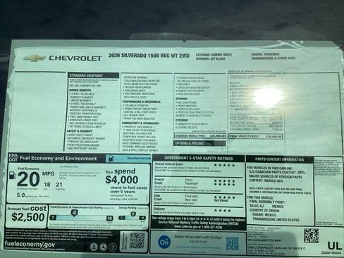 New 2026 Chevrolet Silverado 1500 W/T w/ WT Convenience Package image 11