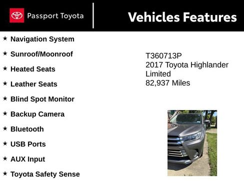 Used 2017 Toyota Highlander Limited AWD/4WD image 8