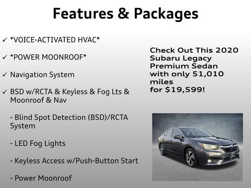 Used 2020 Subaru Legacy Premium image 8