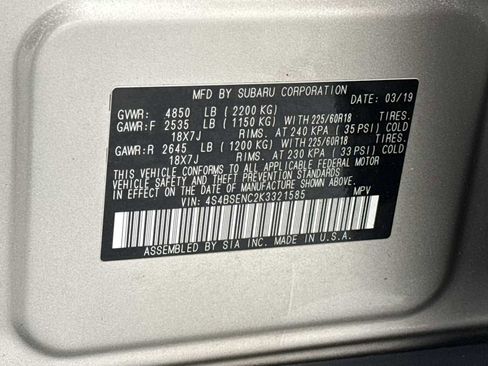 Used 2019 Subaru Outback 3.6R Limited image 11