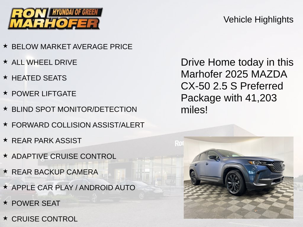 Used 2025 MAZDA CX-50 AWD 2.5 S w/ Preferred Package image 14