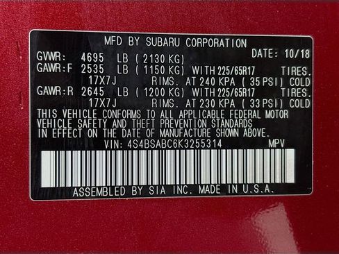 Used 2019 Subaru Outback 2.5i image 30