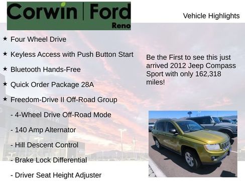 Used 2012 Jeep Compass Sport AWD/4WD image 4