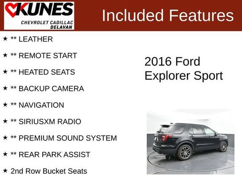 Used 2016 Ford Explorer Sport AWD/4WD image 3