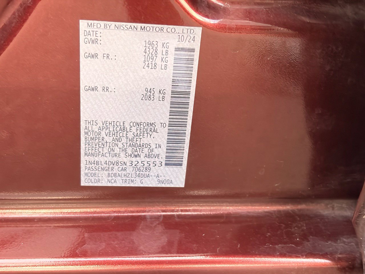 Certified 2025 Nissan Altima 2.5 SV FWD image 32