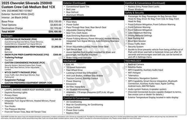 New 2025 Chevrolet Silverado 2500 Custom w/ Custom Value Package AWD/4WD image 3