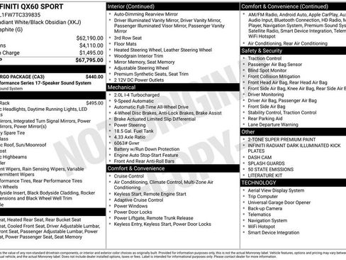 New 2026 INFINITI QX60 Sport w/ Dark Cargo Package image 29