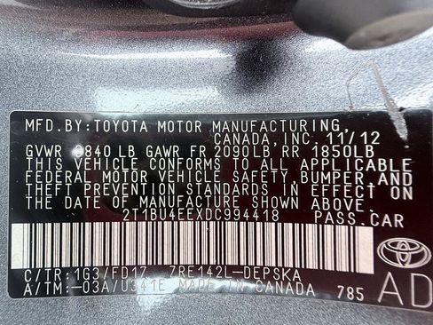 Used 2013 Toyota Corolla S w/ Premium Pkg FWD image 18