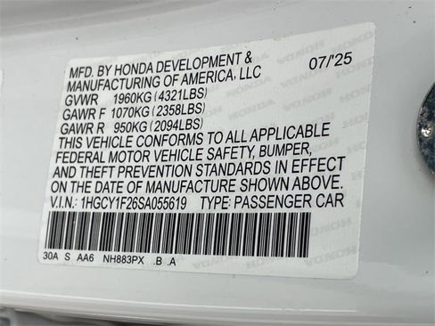 Certified 2025 Honda Accord LX image 28