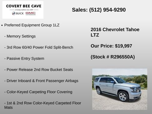 Used 2016 Chevrolet Tahoe LTZ w/ Max Trailering Package AWD/4WD image 6