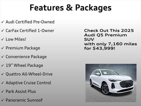 Used 2025 Audi Q5 Premium w/ Convenience Package AWD/4WD image 4