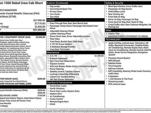 Used 2019 RAM 1500 Rebel w/ Rebel Level 2 Equipment Group AWD/4WD image 3