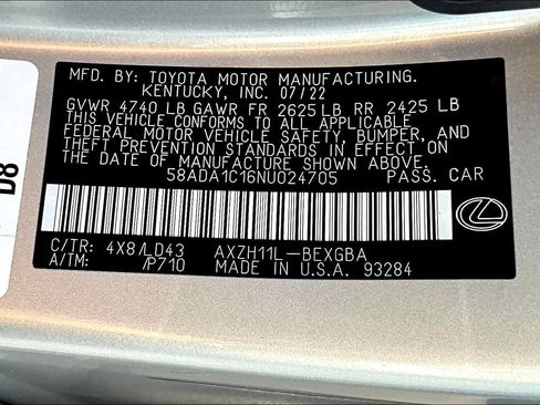 Used 2022 Lexus ES 300h w/ Premium Package FWD image 35