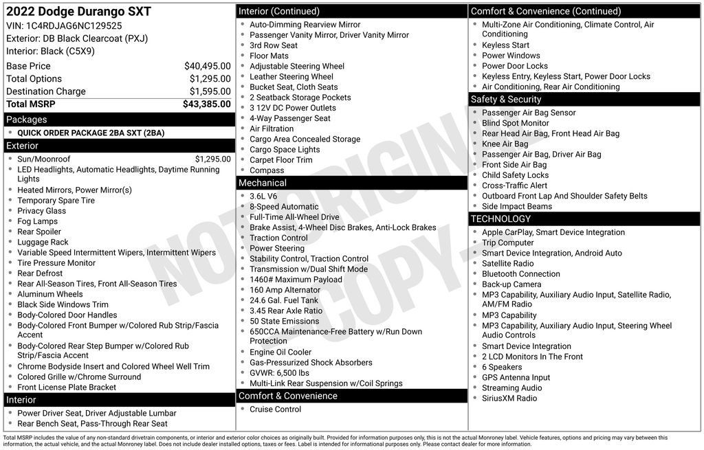 Used 2022 Dodge Durango SXT AWD/4WD image 13