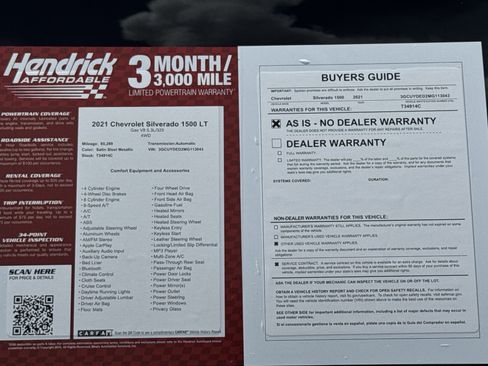 Used 2021 Chevrolet Silverado 1500 LT w/ Bed Protection Package AWD/4WD image 33