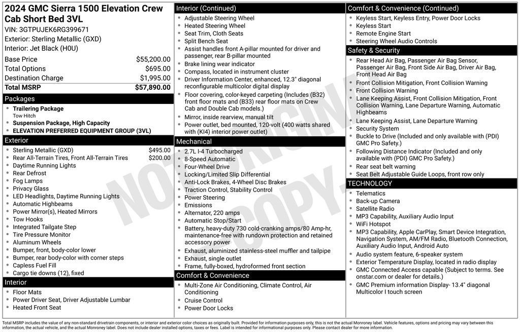 Used 2024 GMC Sierra 1500 Elevation AWD/4WD image 35
