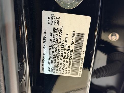 Used 2019 Honda Ridgeline Black Edition image 19