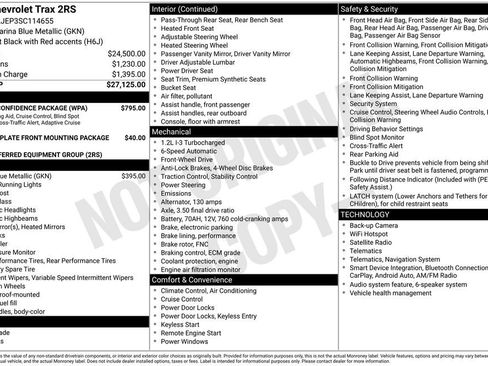 Used 2025 Chevrolet Trax RS w/ Driver Confidence Package FWD image 27