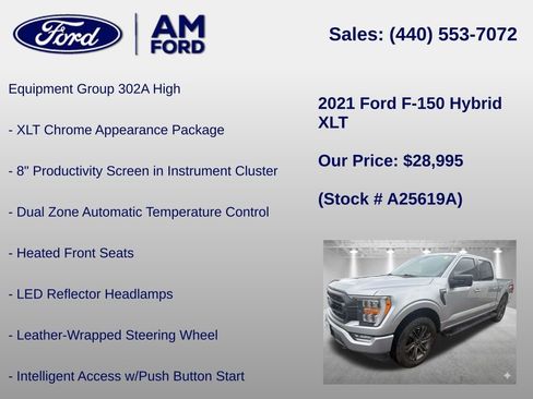 Used 2021 Ford F150 XLT w/ Equipment Group 302A High AWD/4WD image 12