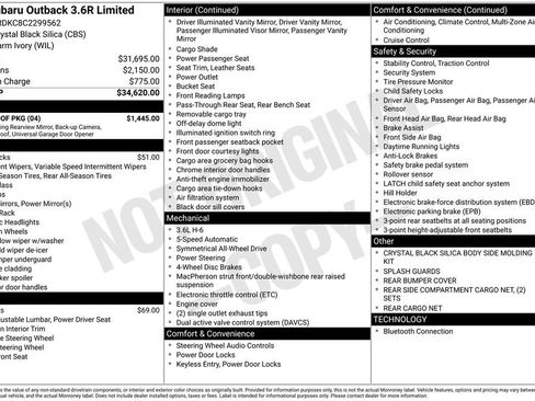 Used 2012 Subaru Outback 3.6R Limited w/ Moonroof Pkg image 35